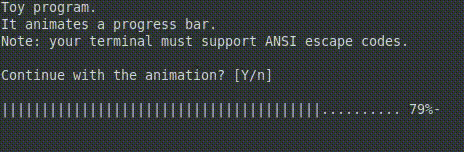 Figure 2: A mock progress bar (animation works only in an HTML document)
